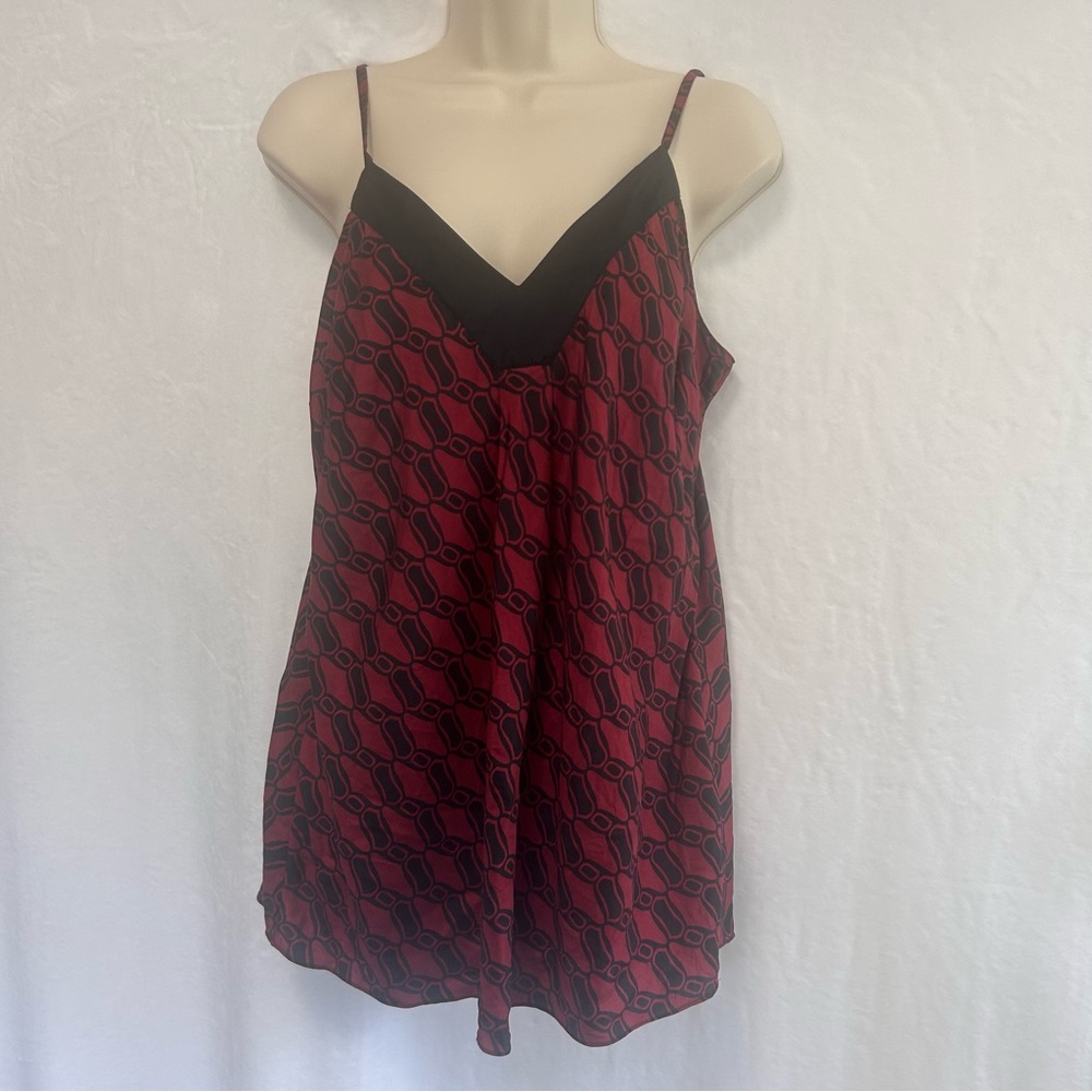 Old Navy Women’s 100% silk tank top sz L Y2K WhimsyGoth Dark Romantic Sultry